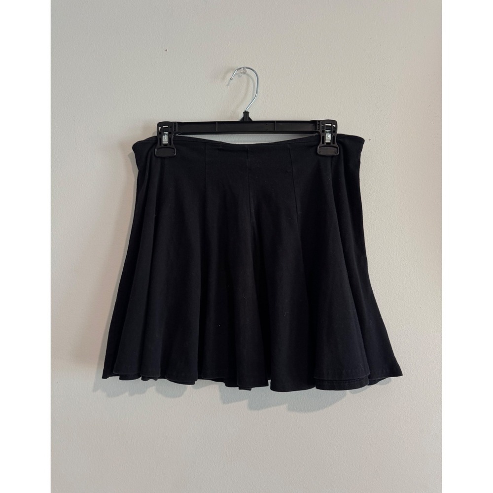 American Eagle Skater Mini Skirt Womens Size 8 Black Flared Back Zip